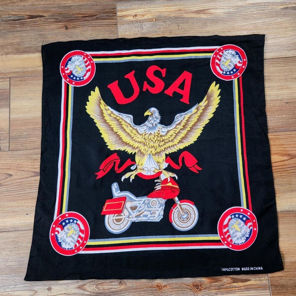 VINTAGE BALD EAGLE USA BANDANA